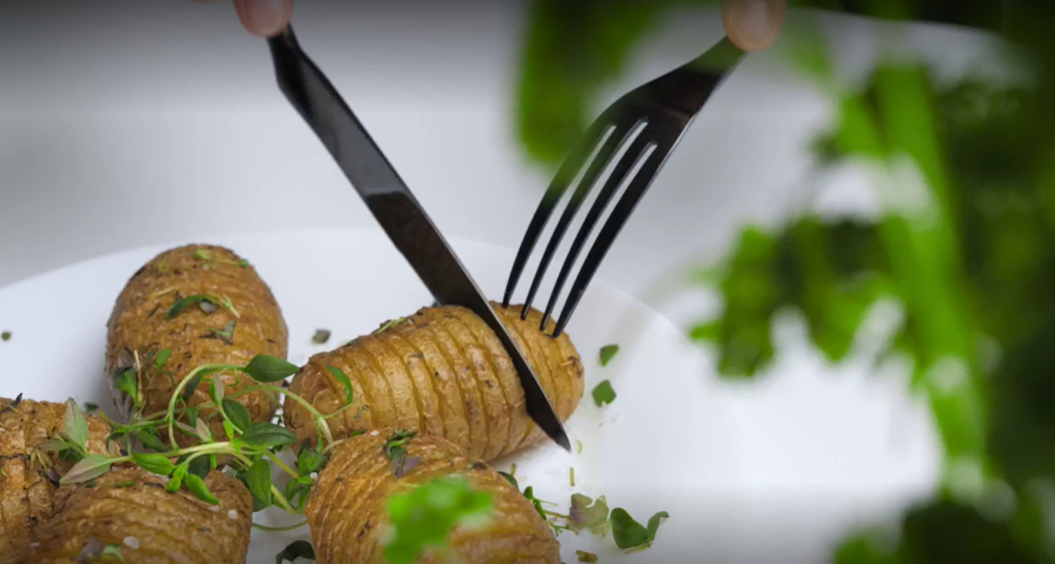 Opskrift på hasselback kartofler i en airfryer
