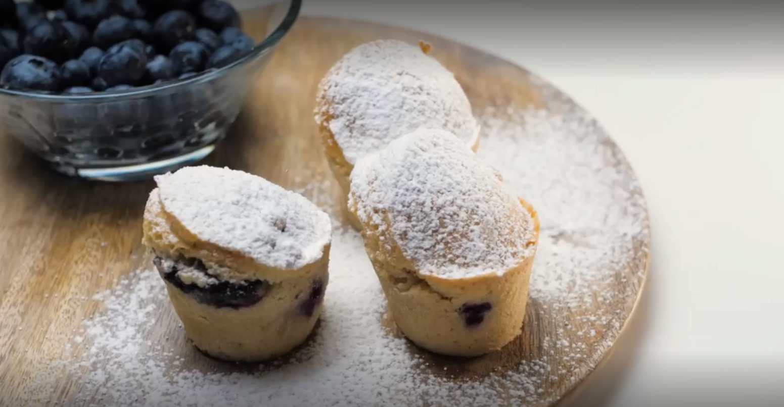 Opskrift på blåbær muffins i en airfryer