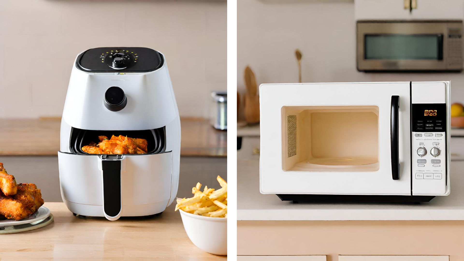 Hvad er forskellen på en airfryer og en mikrobølgeovn?